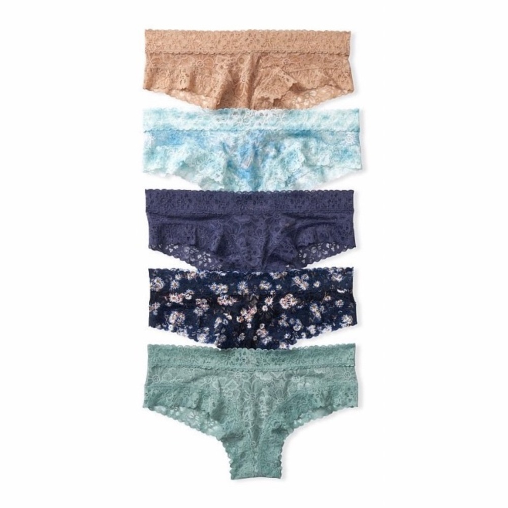 New Victoria’s Secret Lace Cheeky Panties Size XS 5 Pack